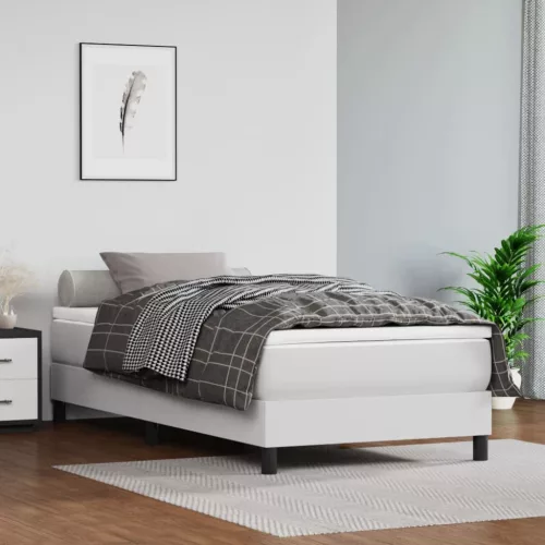 vidaXL fehér műbőr zsebrugós ágymatrac 100x200x20 cm