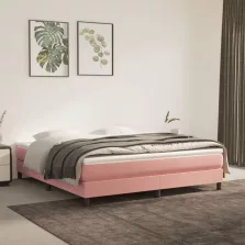   vidaXL rózsaszín bársony zsebrugós ágymatrac 180x200x20 cm
