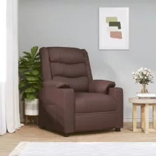 vidaXL barna műbőr dönthető fotel