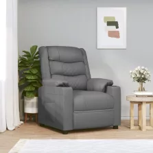 vidaXL szürke műbőr dönthető fotel
