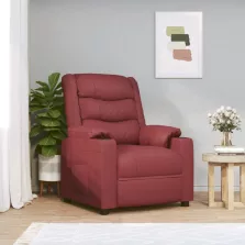 vidaXL bordó műbőr dönthető fotel
