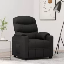 vidaXL fekete szövet dönthető fotel