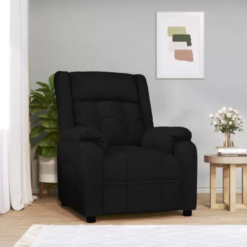 vidaXL fekete szövet dönthető fotel