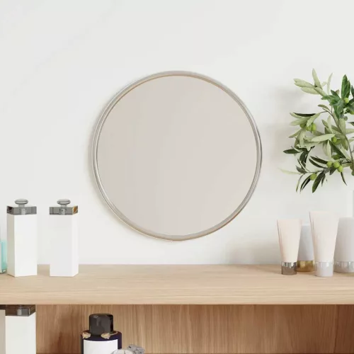 vidaXL ezüstszínű falitükör Ø 20 cm Kerek