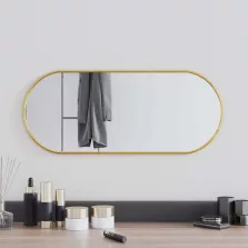 vidaXL aranyszínű ovális falitükör 60x25 cm
