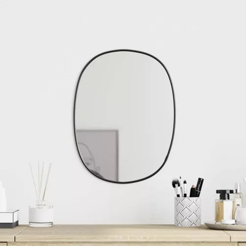 vidaXL fekete falitükör 30x25 cm