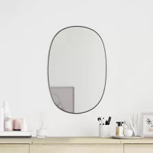 vidaXL fekete falitükör 60x40 cm