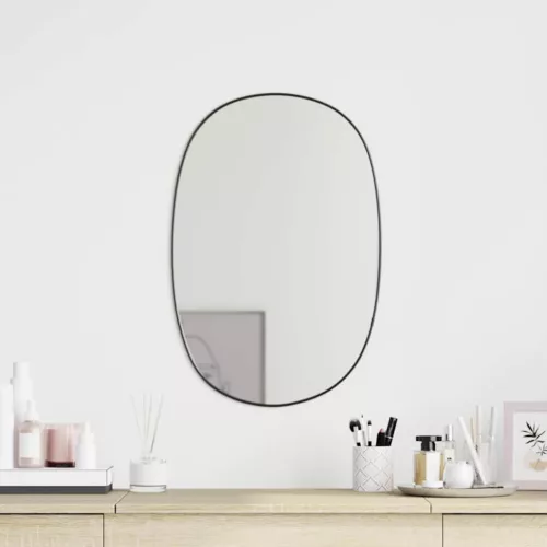 vidaXL fekete falitükör 60x40 cm