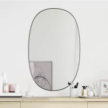vidaXL fekete falitükör 70x45 cm