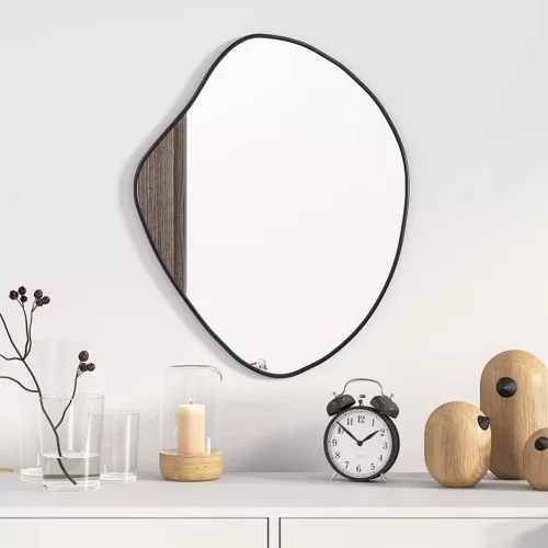 vidaXL fekete falitükör 50x40 cm