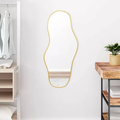 vidaXL aranyszínű falitükör 90x40 cm