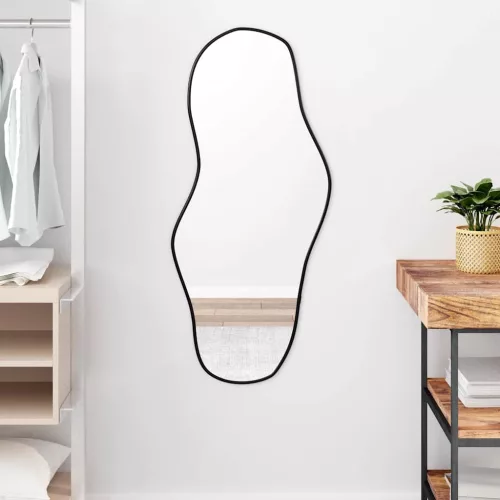 vidaXL fekete falitükör 100x45 cm