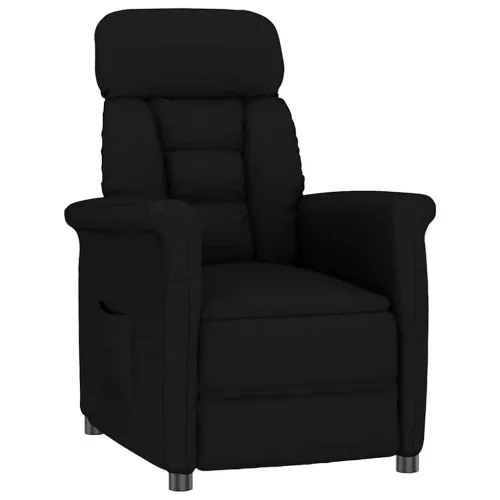 vidaXL Fekete Fekvőszék Fekete 70.5 x 96.5 x 95 cm Műbőr