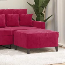 vidaXL bordó bársony lábzsámoly 70x55x41 cm