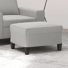   vidaXL világosszürke mikroszálas szövet lábzsámoly 60 x 50 x 41 cm