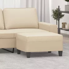   vidaXL krémszínű mikroszálas szövet lábzsámoly 70 x 55 x 41 cm