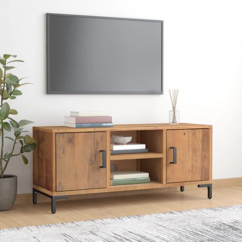 vidaXL barna tömör újrahasznosított fenyőfa TV-szekrény 110x35x48 cm