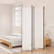 vidaXL 4 paneles fehér szövet térelválasztó 200x220 cm