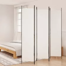 vidaXL fehér 5 paneles paraván 250x220 cm szövet