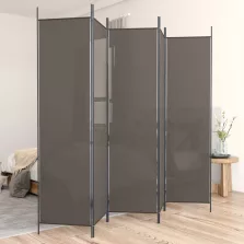  vidaXL 5 paneles antracitszürke szövet térelválasztó 250 x 220 cm