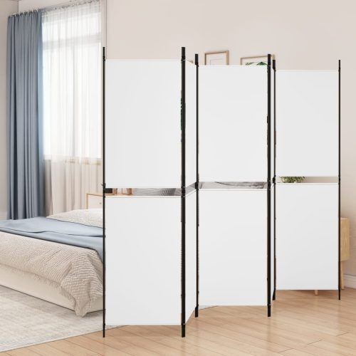 vidaXL fehér 5 paneles paraván 250x180 cm szövet