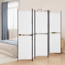 vidaXL fehér 5 paneles paraván 250x200 cm szövet