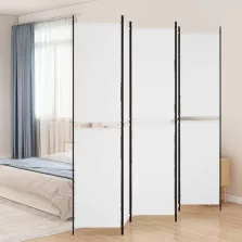 vidaXL fehér 5 paneles paraván 250x220 cm szövet