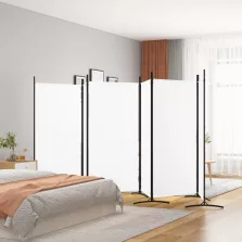 vidaXL 6 paneles fehér szövet térelválasztó 520x180 cm