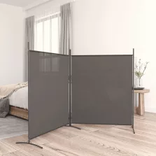   vidaXL 2 paneles antracitszürke szövet térelválasztó 348 x 180 cm