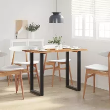 vidaXL tömör akácfa étkezőasztal 110 x 50 x 76 cm