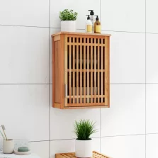   vidaXL tömör diófa falra szerelhető fürdőszobaszekrény 42 x 23 x 60 cm