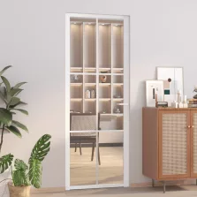   vidaXL fehér ESG üveg és alumínium beltéri ajtó 76 x 201,5 cm