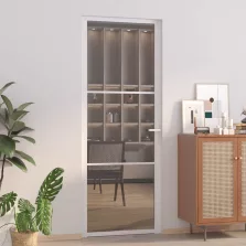   vidaXL fehér ESG üveg és alumínium beltéri ajtó 76 x 201,5 cm