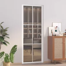   vidaXL fehér ESG üveg és alumínium beltéri ajtó 76 x 201,5 cm