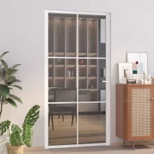   vidaXL fehér ESG üveg és alumínium beltéri ajtó 102,5 x 201,5 cm