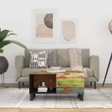   vidaXL tömör újrahasznosított és szerelt fa dohányzóasztal 80x50x40 cm