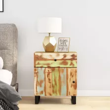   vidaXL tömör újrahasznosított és szerelt fa éjjeliszekrény 50x33x60 cm