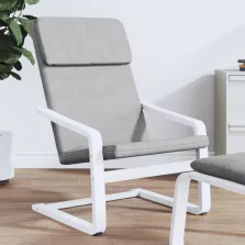 vidaXL világosszürke szövet pihenőfotel