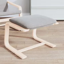 vidaXL világosszürke szövet lábzsámoly 51 x 41 x 40 cm