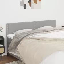   vidaXL 2 db világosszürke szövet fejtámla 80 x 5 x 78/88 cm