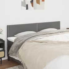   vidaXL 2 db sötétszürke szövet fejtámla 100 x 5 x 78/88 cm