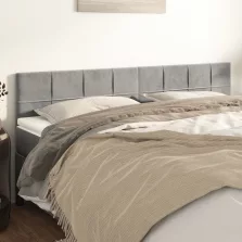  vidaXL 2 db világosszürke bársony fejtámla 100 x 5 x 78/88 cm