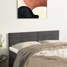   vidaXL 2 db sötétszürke bársony fejtámla 72 x 5 x 78/88 cm