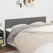   vidaXL 2 db sötétszürke szövet fejtámla 90 x 5 x 78/88 cm