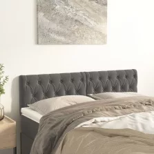   vidaXL 2 db sötétszürke bársony fejtámla 72 x 7 x 78/88 cm