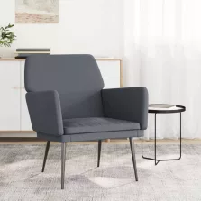 vidaXL sötétszürke bársonyfotel 62x79x79 cm