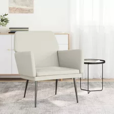 vidaXL krémszínű bársonyfotel 62 x 79 x 79 cm
