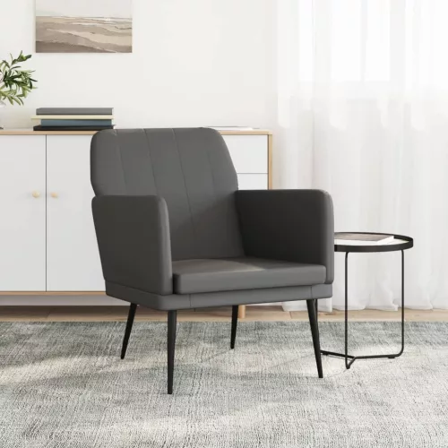 vidaXL szürke műbőr fotel 61 x 78 x 80 cm