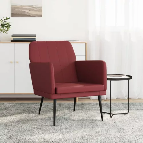 vidaXL bordó műbőr fotel 61 x 78 x 80 cm