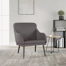 vidaXL szürke műbőr fotel 63 x 76 x 80 cm